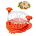 Patented twist chicken shredder tool with ergonomic handle and clear pressing plate