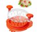 Patented twist chicken shredder tool with ergonomic handle and clear pressing plate