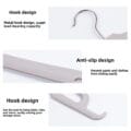 Anti-Slip Pants Hanger with Textured Surface, Secure Garment Storage for Trousers & Skirts, Space-Saving Closet Organizer