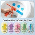 Fragrance Gel Toilet Cleaner with Applicator, Scented Toilet Gel Stamp for Cleaning, Deodorizing and Freshening Toilet Bowls
