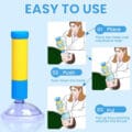 Choking Rescue Device, easy to use anti-choking aspirator with 3-step operation guide: place, push, pull, Heimlich emergency choking rescue tool for first aid