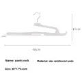 Slim Design Plastic Pants Hanger with Sturdy Metal Hook, Anti-Slip Surface for Secure Garment Storage, Customizable Closet Organizer for Home & Retail