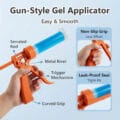 Fragrance gel toilet cleaner applicator featuring ergonomic trigger handle, non-slip grip, leak-proof seal and easy press mechanism for precise toilet gel application