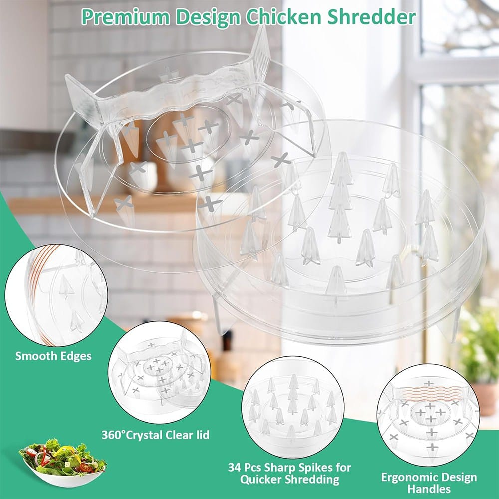 Versatile chicken shredder tool used for shredding beef, pork, and chicken