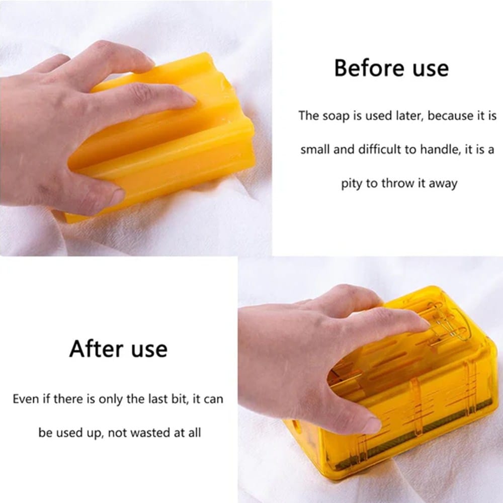 Close-up of internal elastic design and hollow drainage slots inside the soap foaming holder