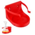 Vibrant red anti-choking device wall bracket, compatible with LifeVac-style tools, quick-access emergency storage solution