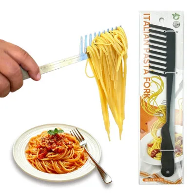 Pasta noodle fork - Ergonomic durable polymer spaghetti serving tool by DAQIDA