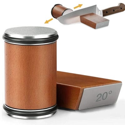 Professional rolling knife sharpener set with magnetic angle base and diamond rolling disc