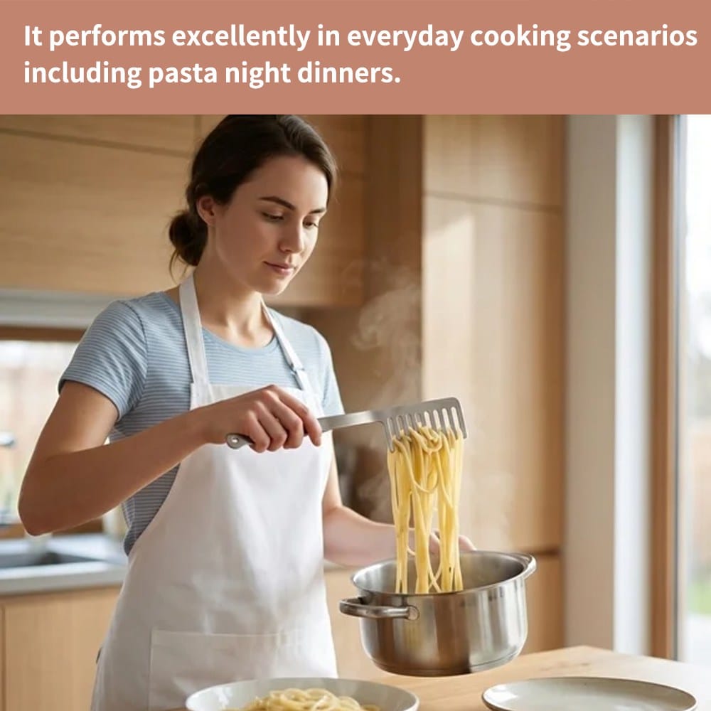  long noodles in a kitchen setting