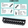 Beard cleaner tool for sink with compact travel case by DAQIDA size 005