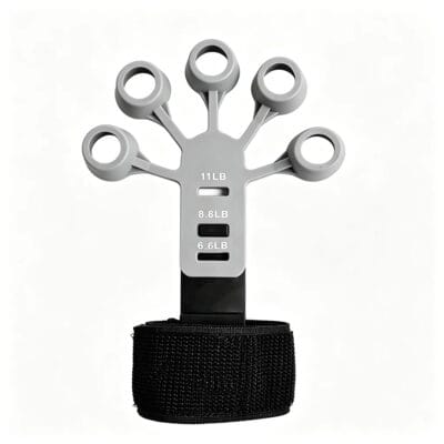 Silicone finger strengthener and hand grip exerciser for strength training