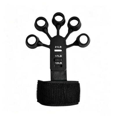 Adjustable resistance silicone finger strengthener kit for hand exercise