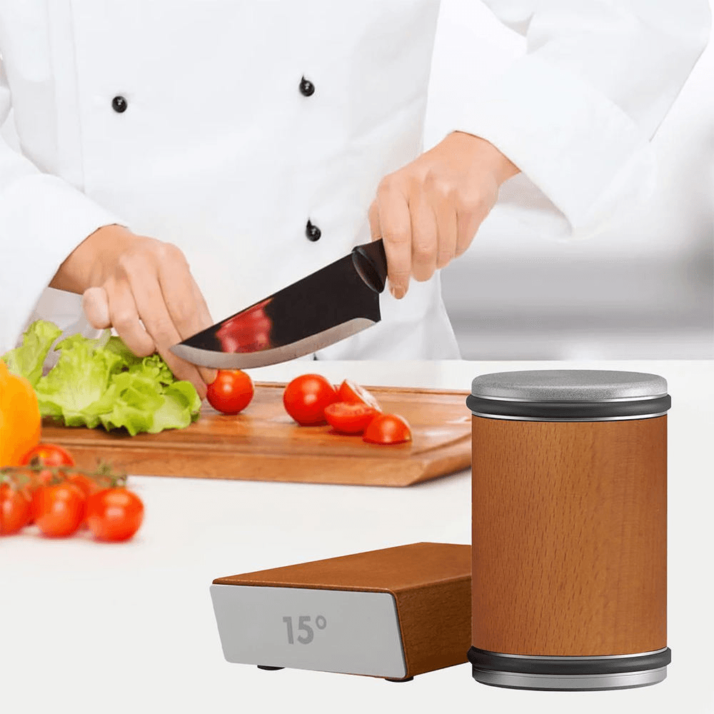 Rolling Knife Sharpener Kit,with Diamond and Solid Wood of Chef Blade,Knives Sh 01