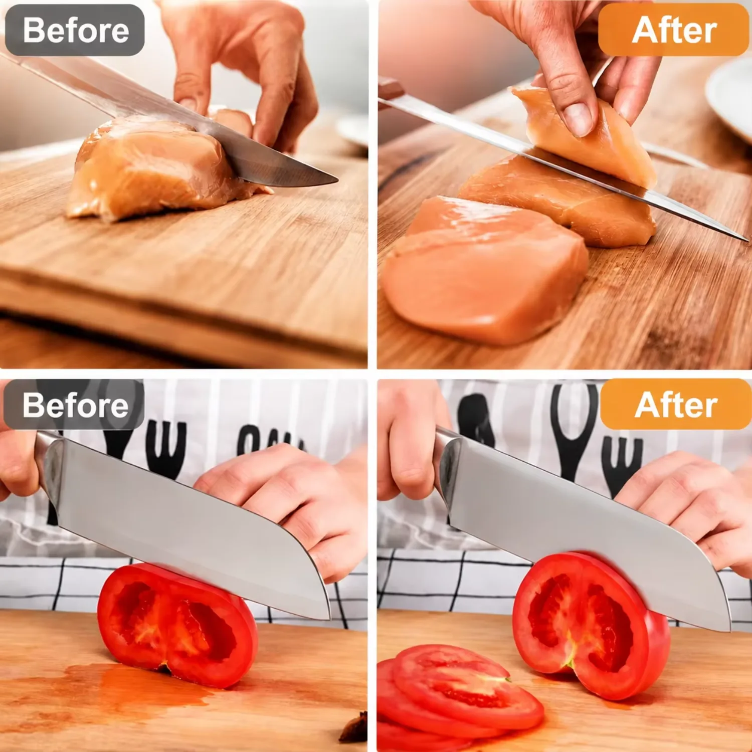 Rolling Knife Sharpener Kit,with Diamond and Solid Wood of Chef Blade,Knives Sh 14